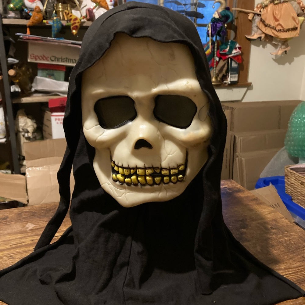 skull monster mask with hood
